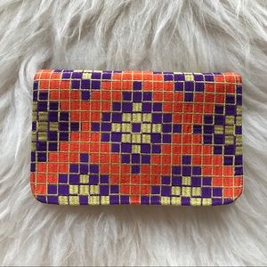 NWT Shiraleah Chicago Ollin Mini Crossbody Clutch Chain Bag Handbag Mosaic